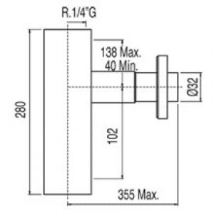 Siphon de lavabo carré décoratif TRES