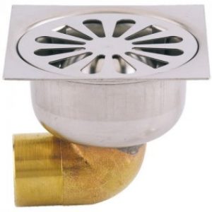 Siphon de sol – en laiton – à souder – 100x100mm