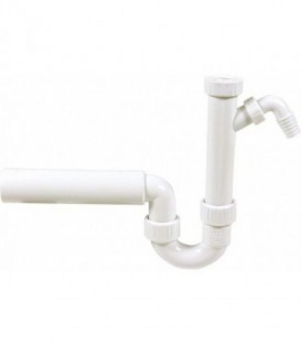 Siphon en plastique 1 1/2&Prime; DN40 avec tuyau de raccordement sans rosace