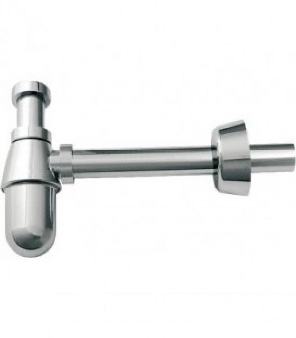 Siphon en plastique chrome 1 1/4&Prime; DN32 DIN/LGA certifié modele long