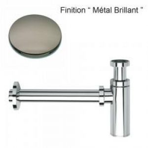 SIPHON LAVABO DROIT LUXE LAITON DESIGN 35 cm METAL BRILLANT – CRISTINA ONDYNA MS3480