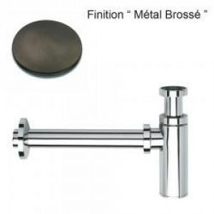 SIPHON LAVABO DROIT LUXE LAITON DESIGN 35 cm METAL BROSSE – CRISTINA ONDYNA MS3477