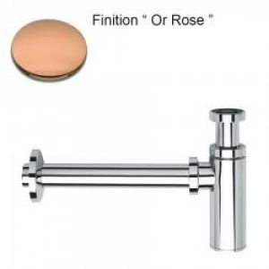 SIPHON LAVABO DROIT LUXE LAITON DESIGN 35 cm OR ROSE – CRISTINA ONDYNA MS3446