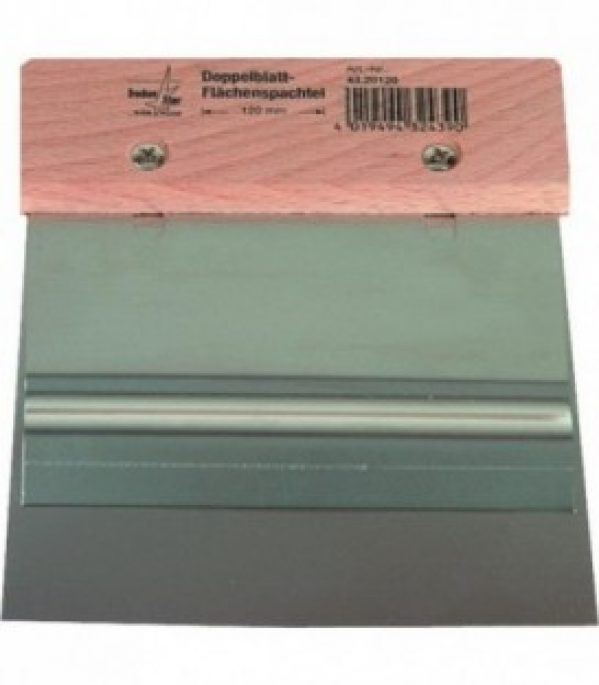 Spatule plate double lame inoxydable 200mm