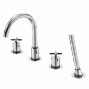 Steinberg Series 250 – Robinetterie 4 trous baignoire avec 2 sorties chrome