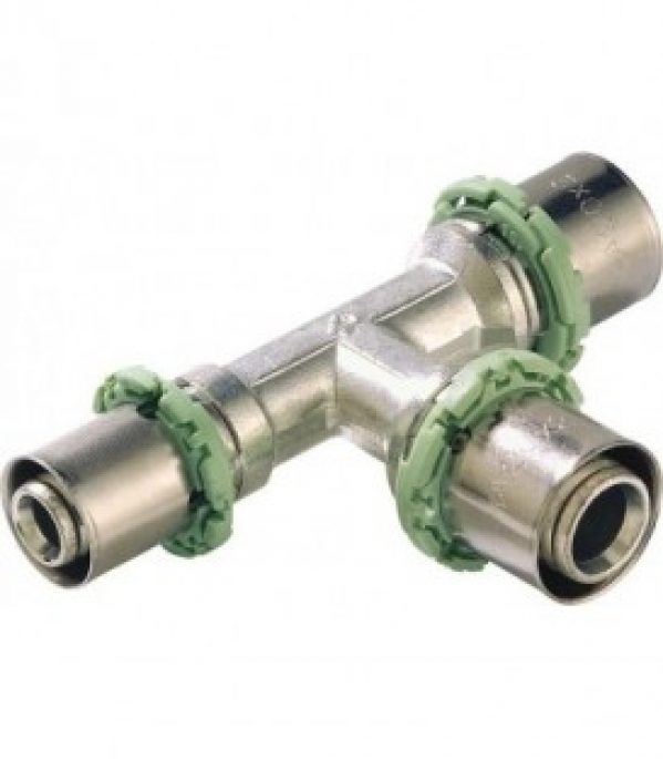 Sudo-Press-Skin Raccord T reduit 3 x a sertir 16×2 – 20×2 – 16×2