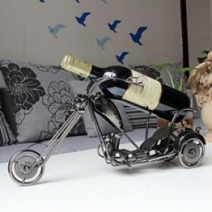 Support-bouteille de style européen sous forme de moto en fonte