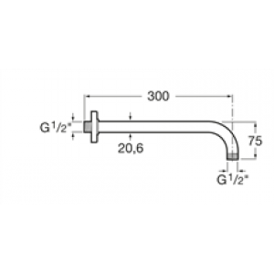Support de pomme haute 30 cm Raindream Roca