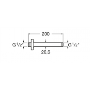 Support de pomme haute de plafond 20 cm…