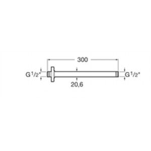 Support de pomme haute de plafond 30 cm…