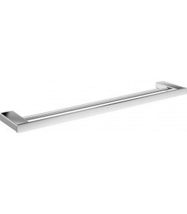 Support drap de bain emco loft chromé, 600 mm, avec 3 crochets blanc