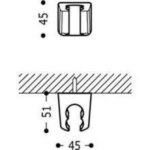 Support fixe pour douche 2 positions TRES
