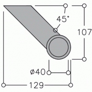 Support incliné pour poignée porte battante – entraxe variable