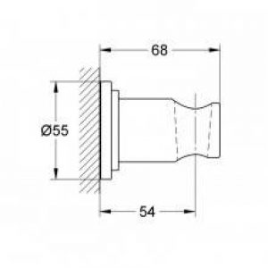 Support mural brillant pour douche Grohe Sena