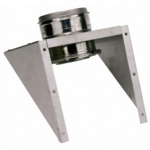 Support mural pour conduit pellets – 80 x 130 mm – Duoten