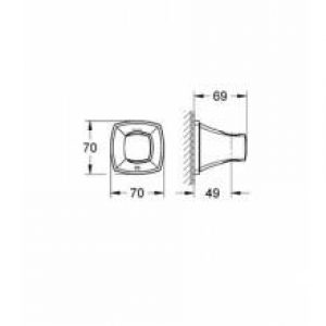 Support mural pour douche Grohe Grandera Or