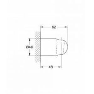 Support mural pour douche Grohe Relexa