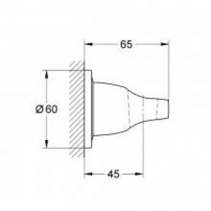 Support mural pour douche Grohe Veris