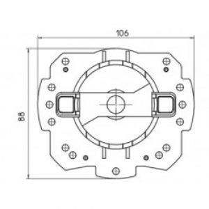 Support rapide MO5 en plastique pour flanc ZF max. 20Nm CAME YM0113