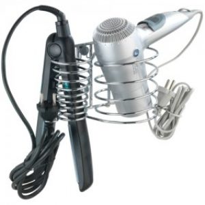 Support sèche cheveux et fer à lisser – Milano – porte câble intégré