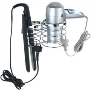 Support sèche cheveux et fer à lisser – porte câble intégré – premium