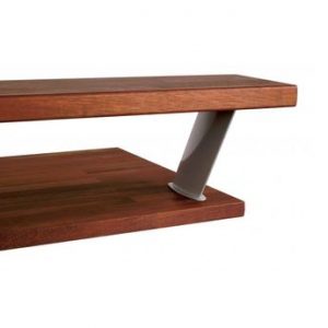 Support snack incliné profile alu gris CSUPP007