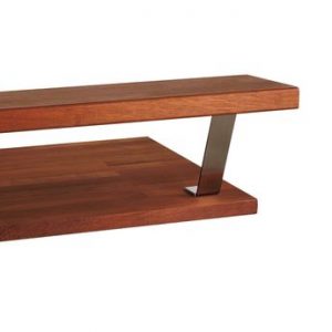 Support snack plat déporté inox brossé CSUPP005