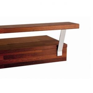 Support snack plat incliné inox brossé CSUPP006