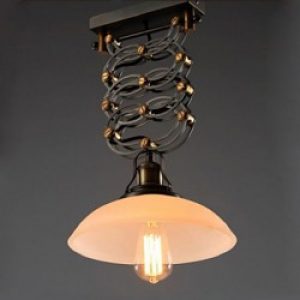 Suspension en Métal Noir et Doré à design moderne