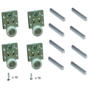 Système 2 portes coulissantes Symfo-sans guidage supérieur-vantail 60kg