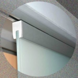 Système porte coulissante en verre Série Expert-vantail 80 kg