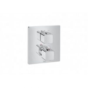 T-1000 Square Bain-Douche Thermost. A Encastrer 2 Voies 1/2″ Rocabox – A5A0C1AC00 ROCA