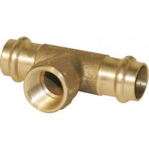 Té bronze  femelle à visser au centre