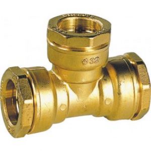 Té laiton à serrage extérieur pour PE série fer