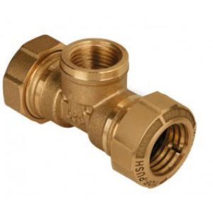 Té pour tube PE – à serrage extérieur – à visser au centre – Tof Push