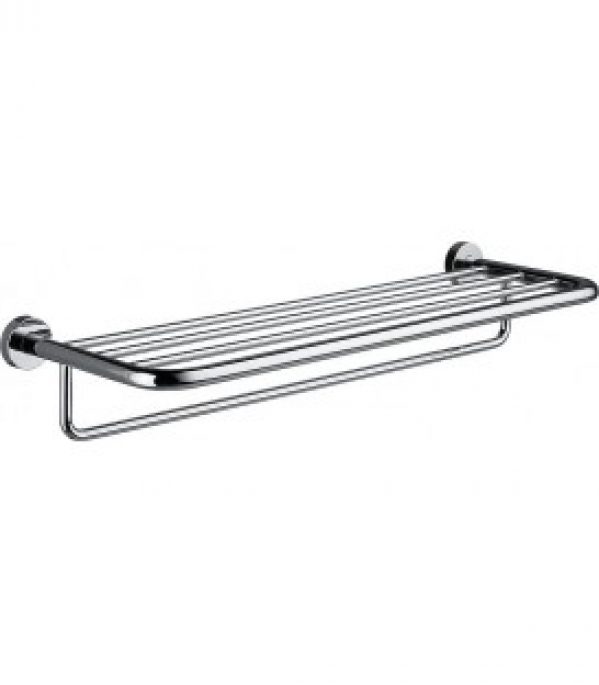 Tablette pour serviete emco rondo 2 avec porte-serviette chromé, 600 mm