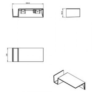 Tabouret mural blanc the grid COSMIC