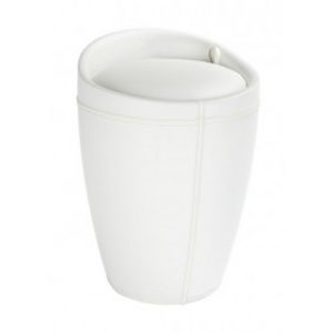 Tabouret/bac à linge salle de bain – Candy – Simili cuir