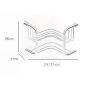 Étagère d&rsquo;angle avec porte-éponge Apolo TUBULAR…