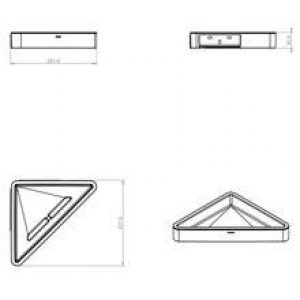 Étagère d&rsquo;angle blanche-chrome project COSMIC