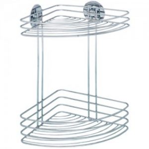 Étagère d’angle murale – 2 étages – Fixation Turbo-Loc