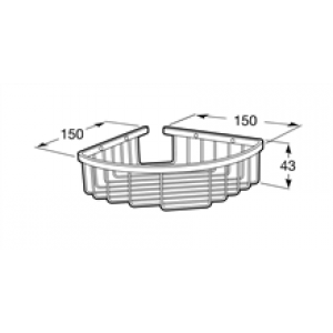 Étagère de bain/douche d&rsquo;angle 15 cm Hotels 2.0…
