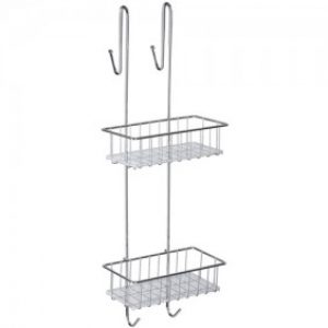 Étagère de douche à suspendre – Aldo – 2 paniers et crochets