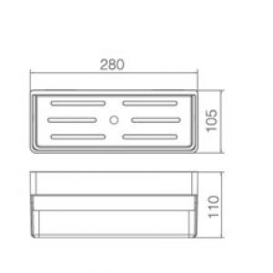 Étagère en PVC blanc rectangulaire Imex