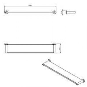 Étagère en verre architecte 60 cm COSMIC