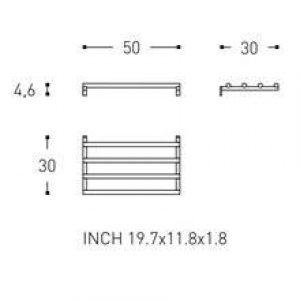Étagère porte-serviettes de luxe carrée COSMIC