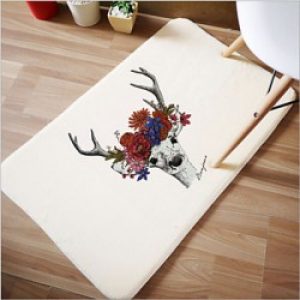 Tapis anti-dérapant moderne en flanelle ( 50 x 80 cm )