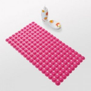 Tapis antidérapant moderne en PVC ( 40 x 70 cm ) Rose dragée