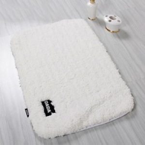 Tapis de bain classique en coton blanc ( 50 x 80 cm )