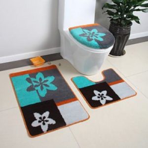 Tapis de bain classique en microfibre et polyester Multi-couleurs